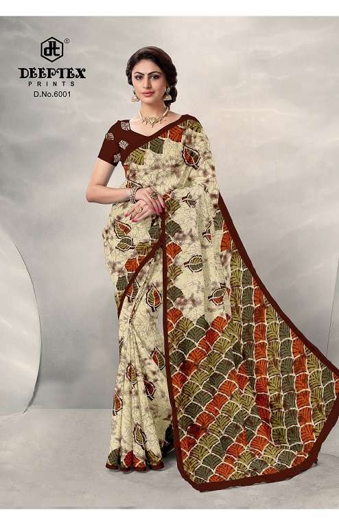 Deeptex Batik Queen Vol 6 Pure Cotton Printed Saree On Wholesale