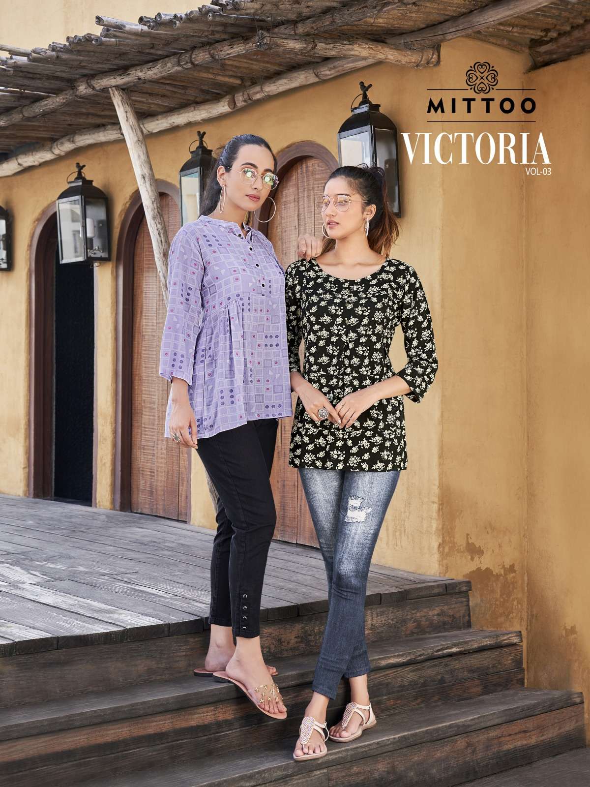 Mittoo Victoria Vol 3 On Wrinkle Rayon Print Top On Wholesale