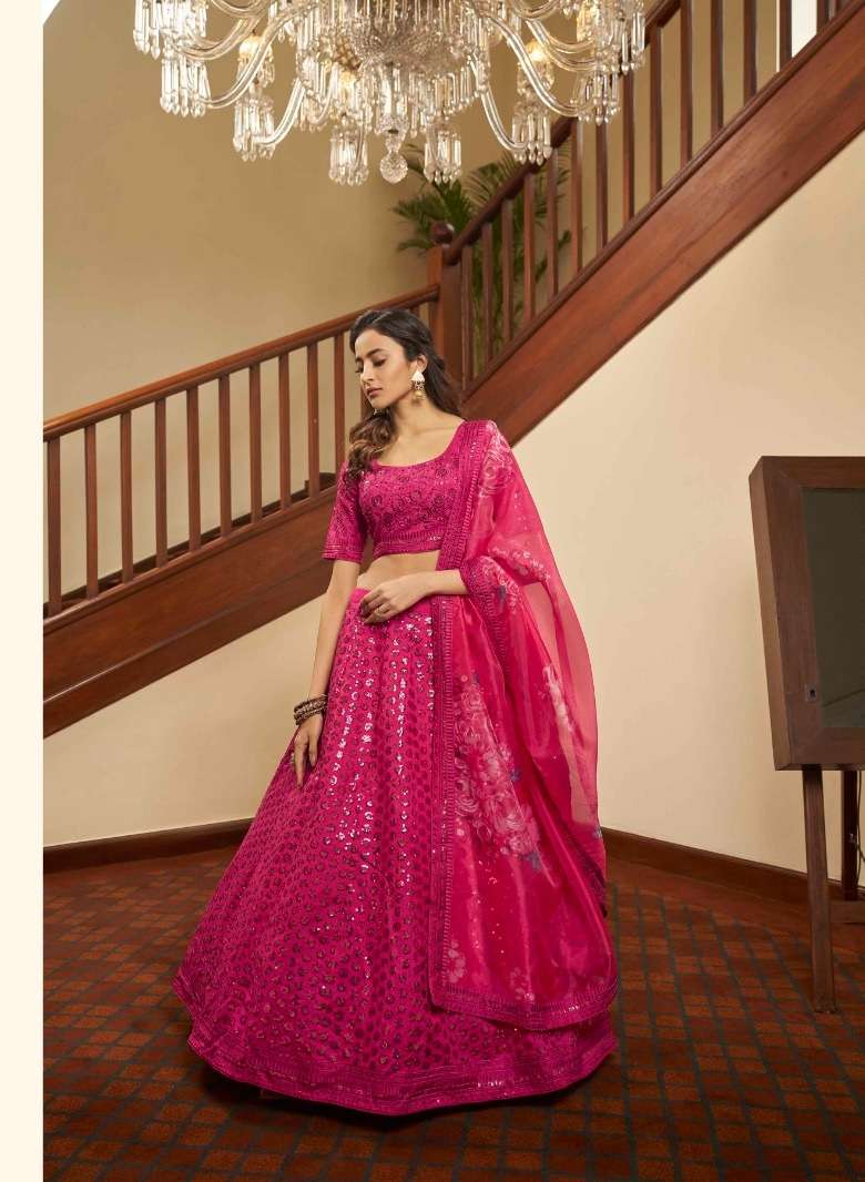 Shubhkala 1921 Bridal Gota Patti Embroidered Semi Stitched Lehenga Choli On Wholesale