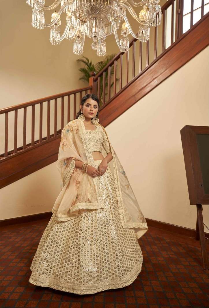 Shubhkala 1922 Bridal Gota Patti Embroidered Semi Stitched Lehenga Choli On Wholesale
