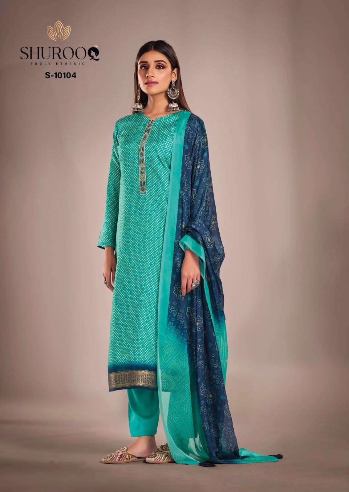 Shurooq By Arzu Pure Silk Self Jacqard Nack Embroidered Work On Wholesale