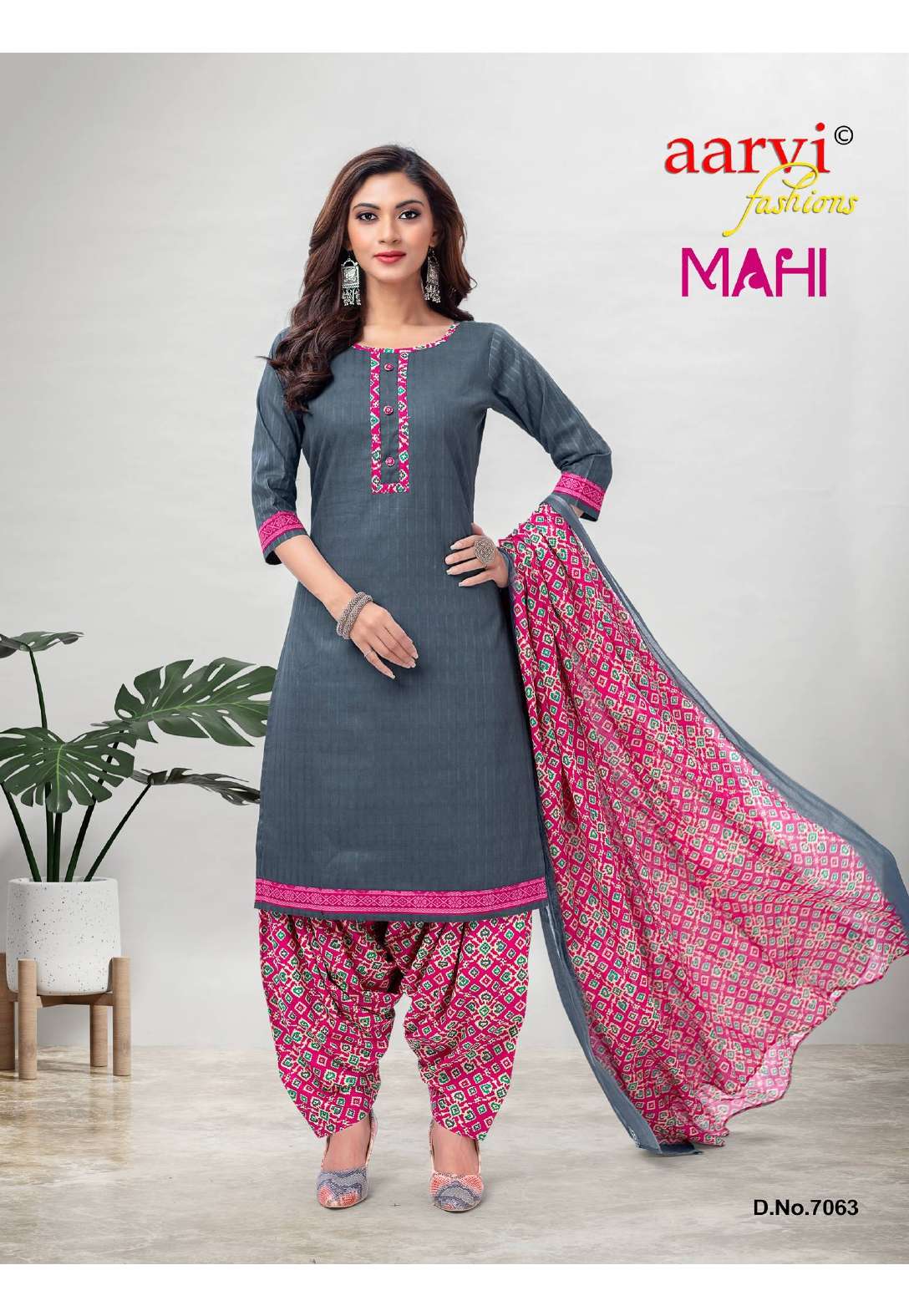 Aarvi Mahi Vol 5 Pure Dobby Cotton Top Bottom With Dupatta Readymade On Wholesale