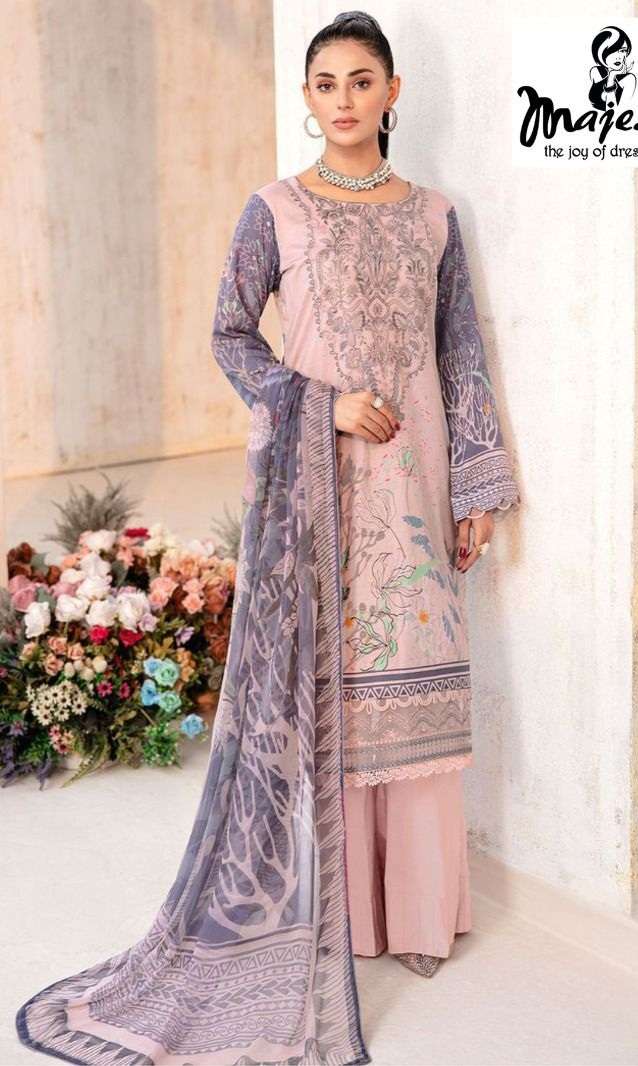 Majesty Cheveron Lawn Vol -4 Suit On wholesale