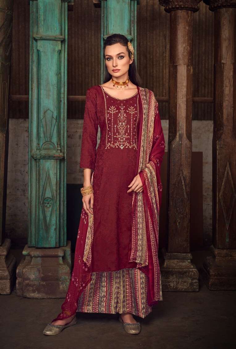 Buy Grey Cotton Traditional Wear Embroidery Work Dress Material Online From  Wholesale Salwar.