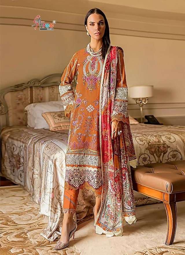 SHREE FAB K 1910 COLORS ORGANZA EMBROIDERY PAKISTANI SUIT SUPPLIER