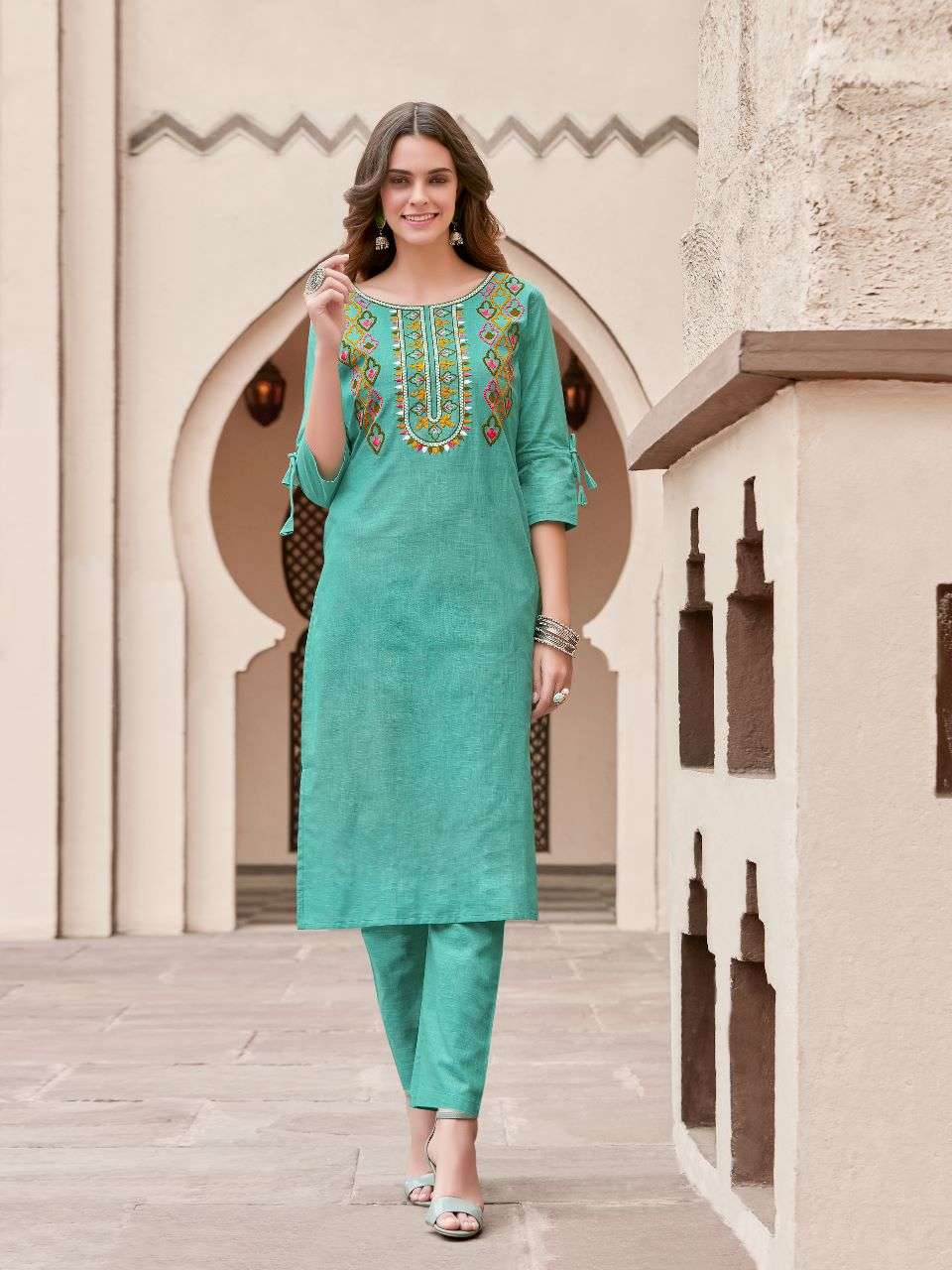 Designer White Sharara Kurti Set Design