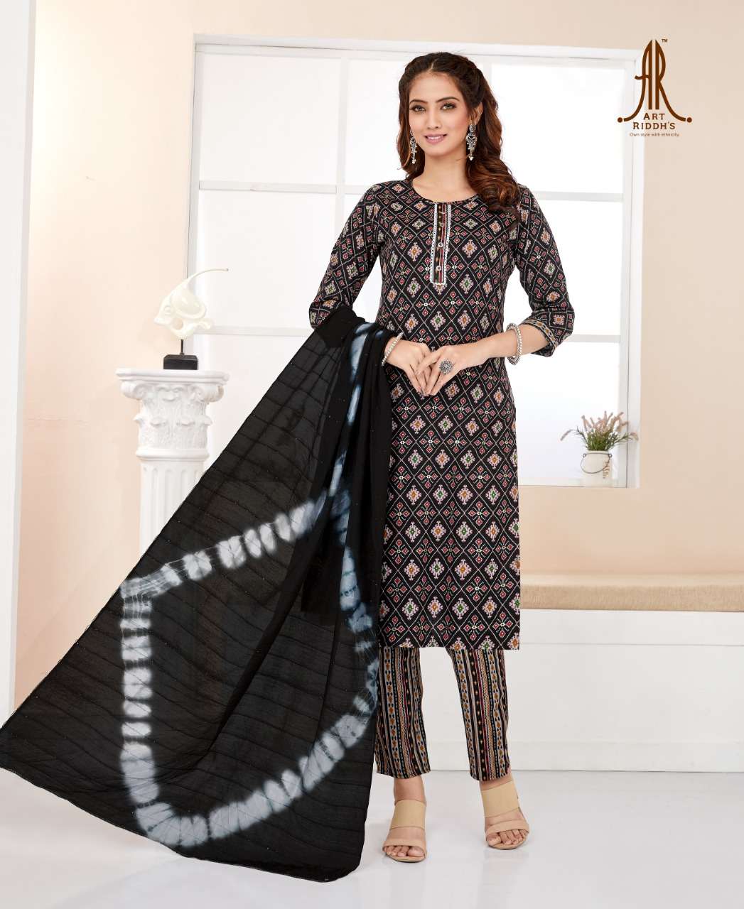 ARTRIDDH CAPSULE PRINT Black Kurti Wholesale catalog 