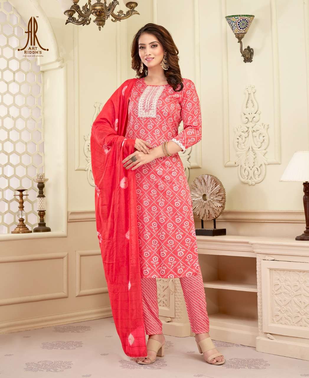 ARTRIDDH CAPSULE PRINT Light Pink Kurti Wholesale catalog