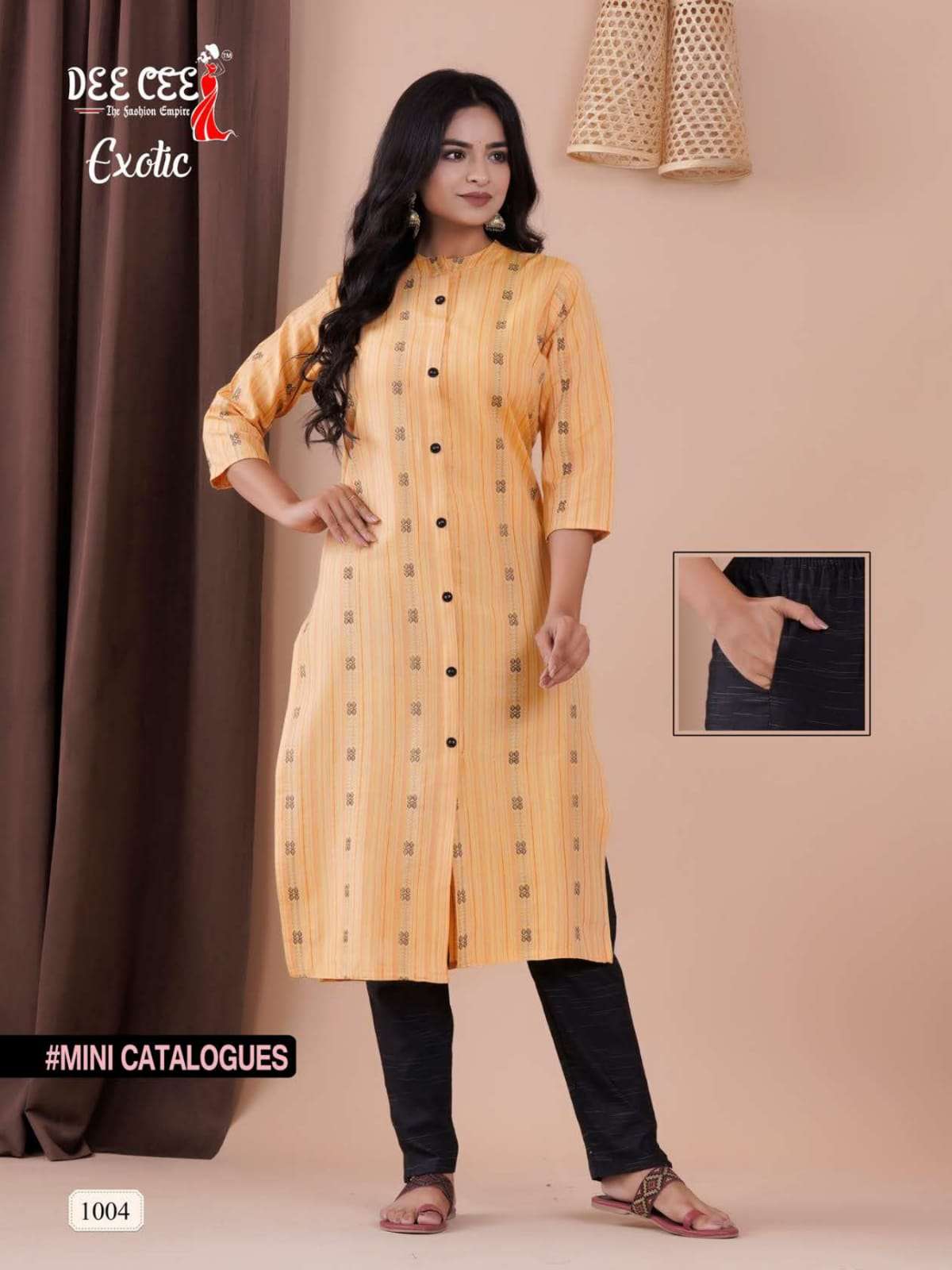 Kurti Pant Set Wholesale Surat Making at Cotton and Mauslien Fabric by