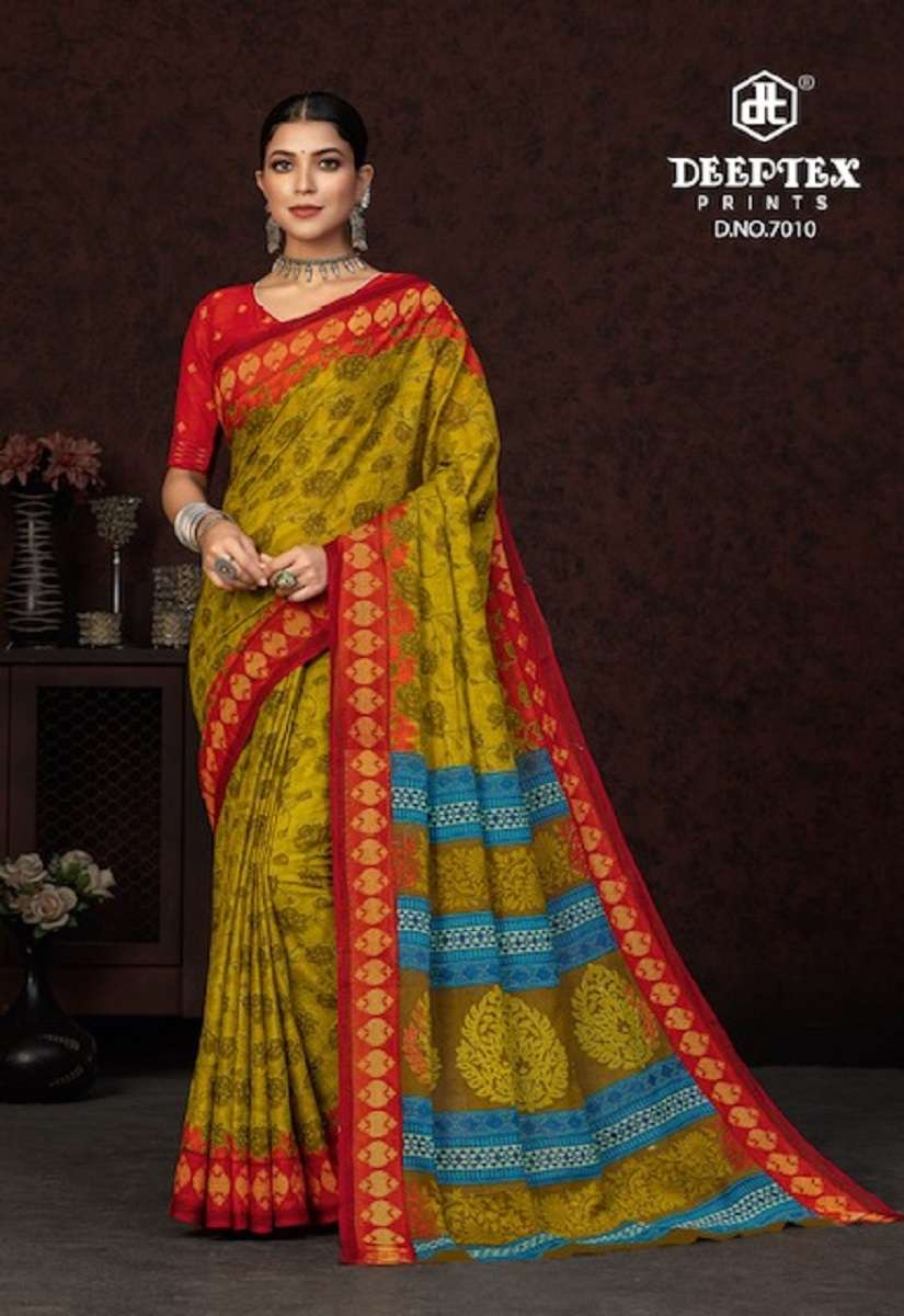 Deeptex Prime Time Vol-7 – Pure Cotton Saree Wholesale catalog 