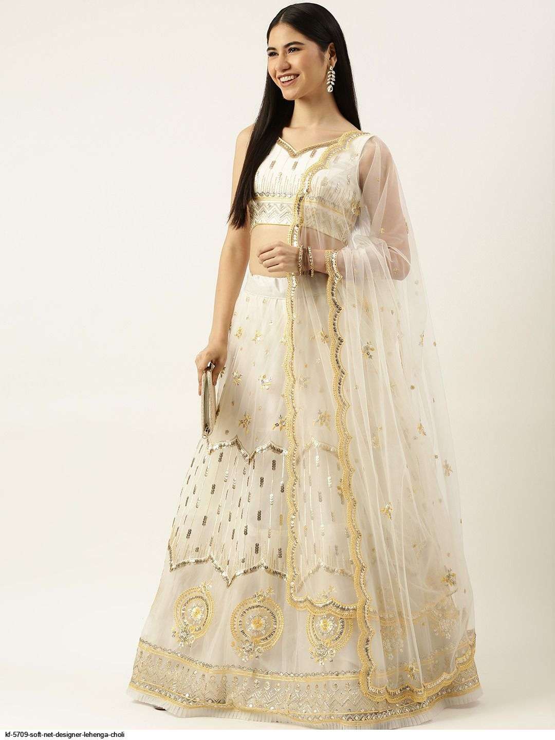 KF 5709 SOFT NET DESIGNER LEHENGA CHOLI Wholesale catalog