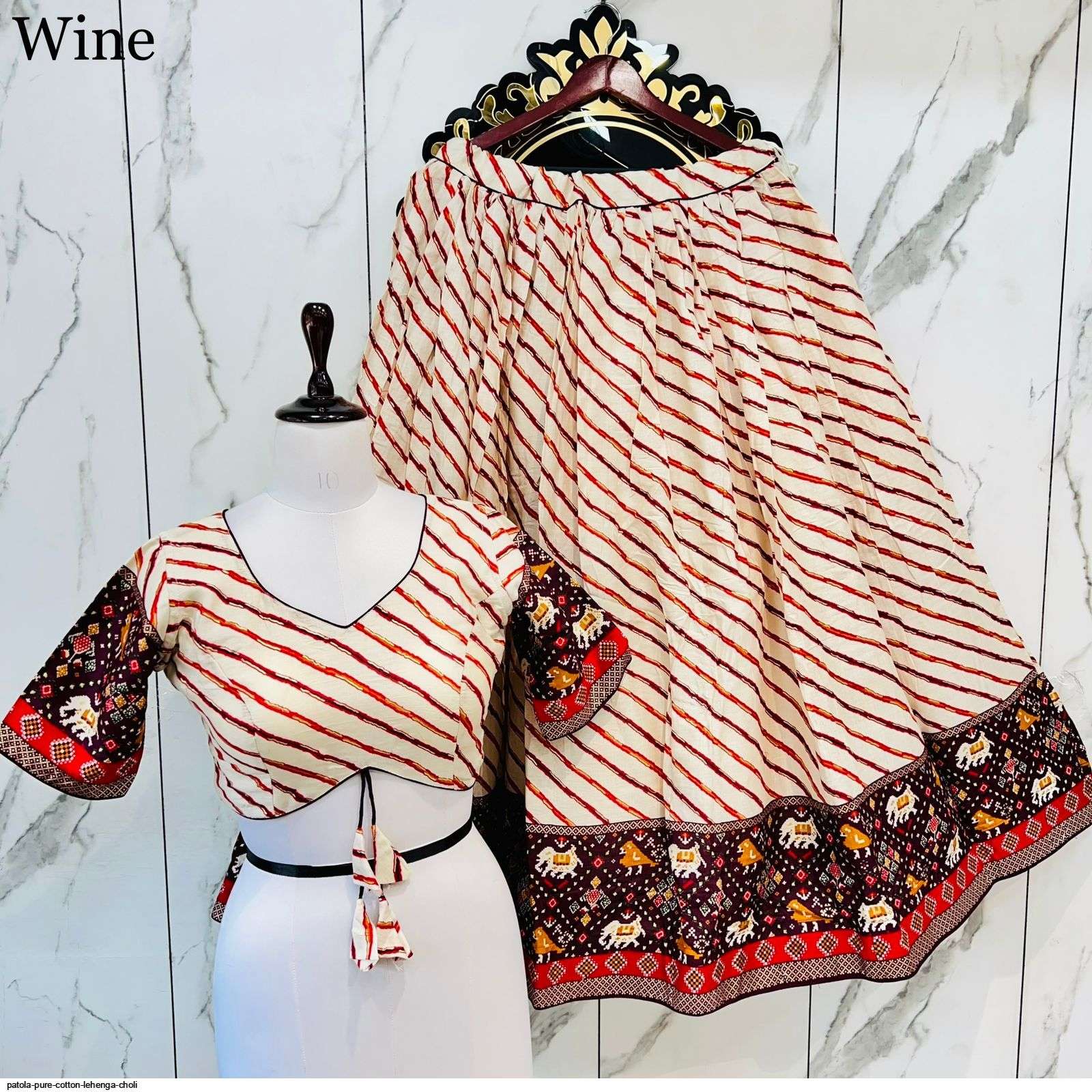 PATOLA PURE COTTON LEHENGA CHOLI C WHOLESALE CATALOG