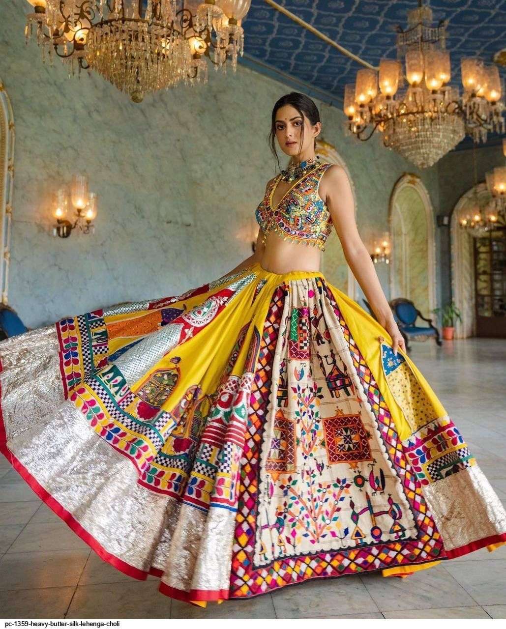PC 1359 HEAVY BUTTER SILK LEHENGA CHOLI C Wholesale catalog