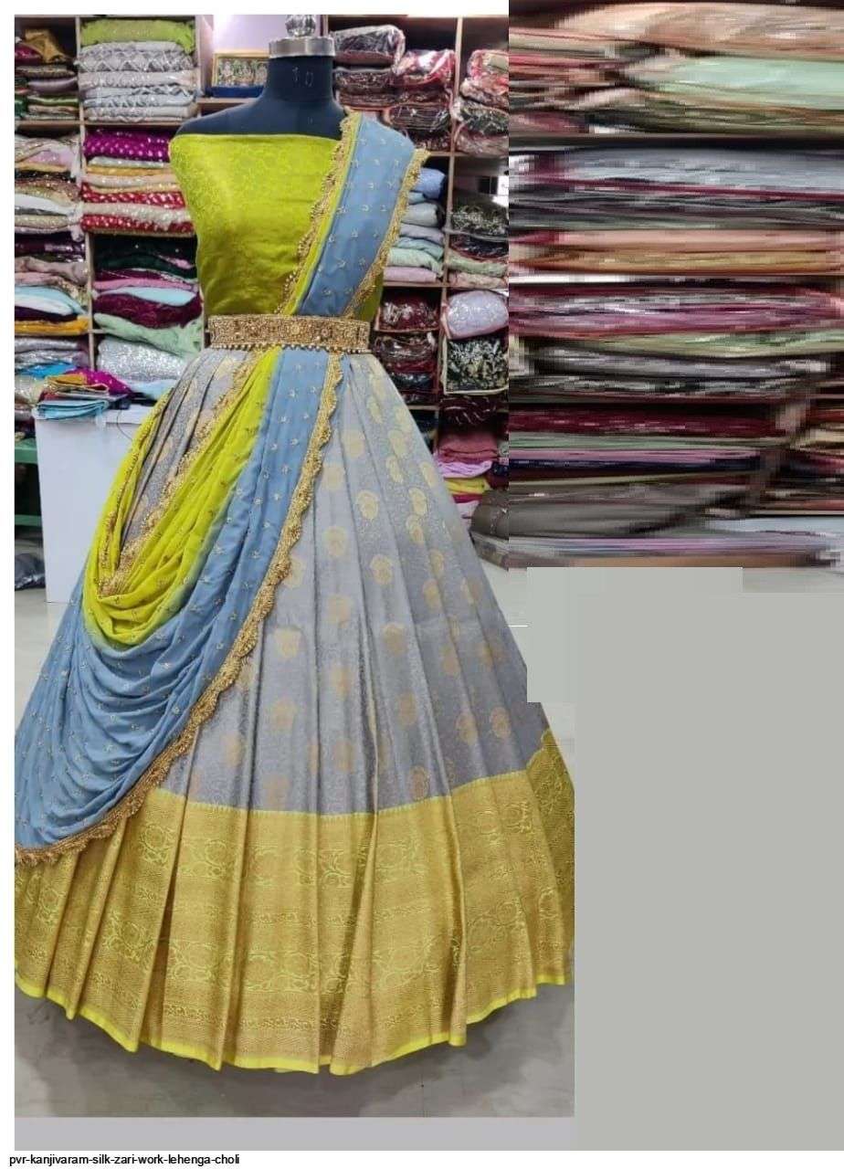 PVR KANJIVARAM SILK ZARI WORK LEHENGA CHOLI D Wholesale catalog