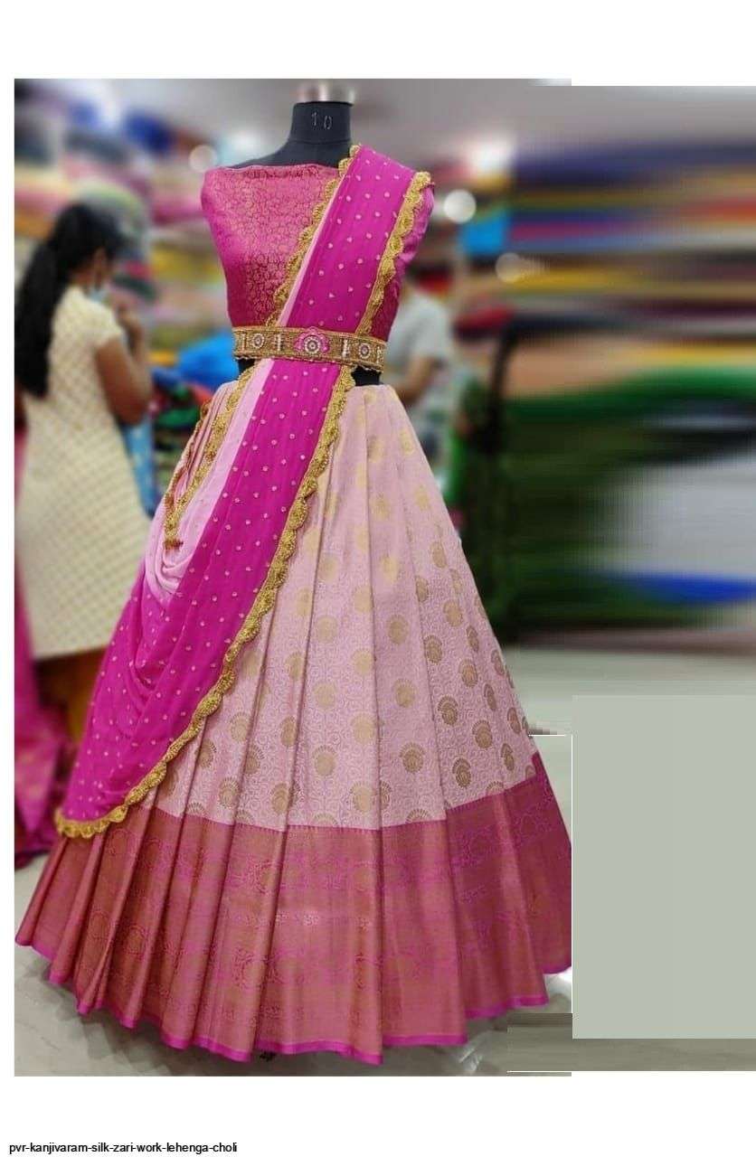 PVR KANJIVARAM SILK ZARI WORK LEHENGA CHOLI F Wholesale catalog