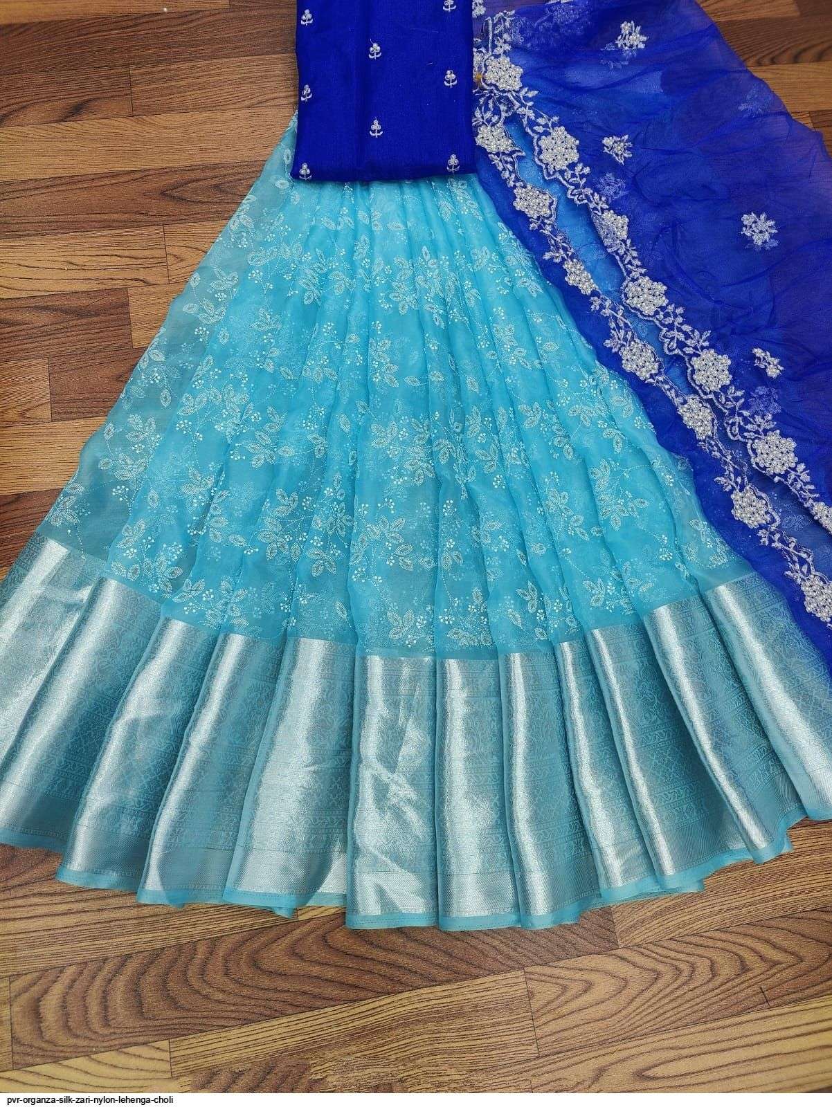 PVR ORGANZA SILK ZARI NYLON LEHENGA CHOLI C Wholesale catalog