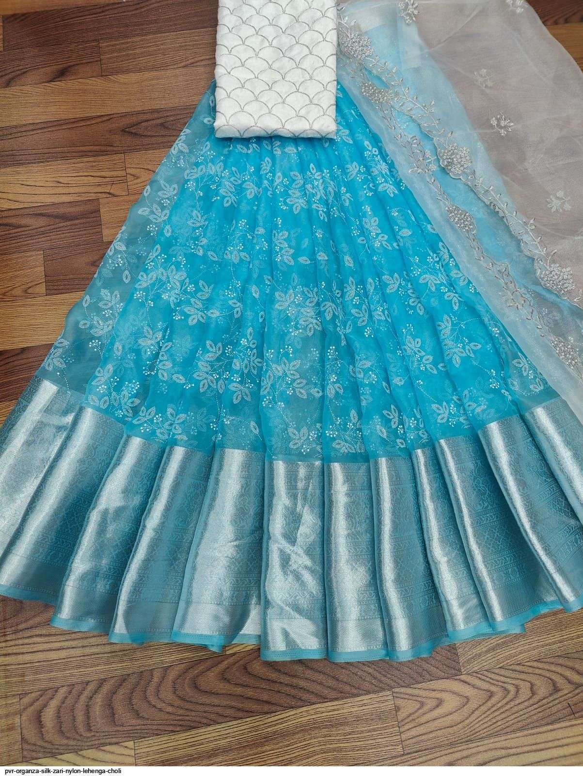PVR ORGANZA SILK ZARI NYLON LEHENGA CHOLI E Wholesale catalog