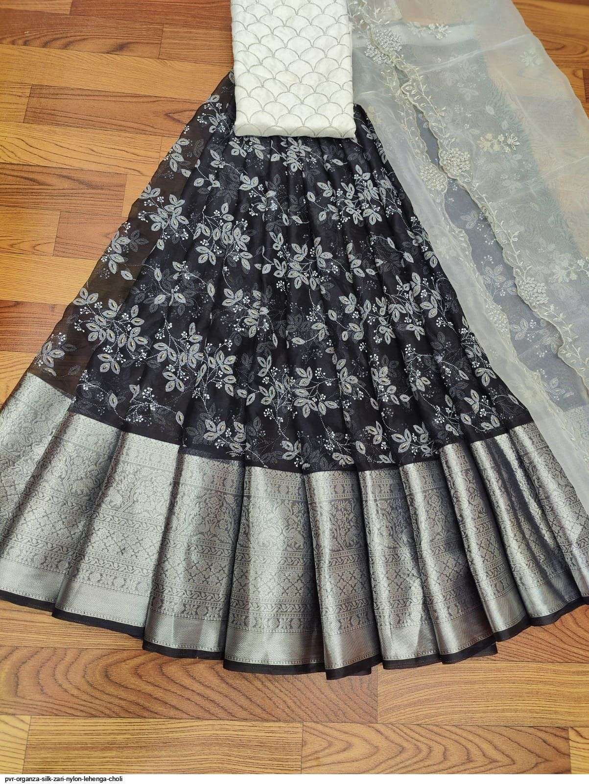 PVR ORGANZA SILK ZARI NYLON LEHENGA CHOLI F Wholesale catalog