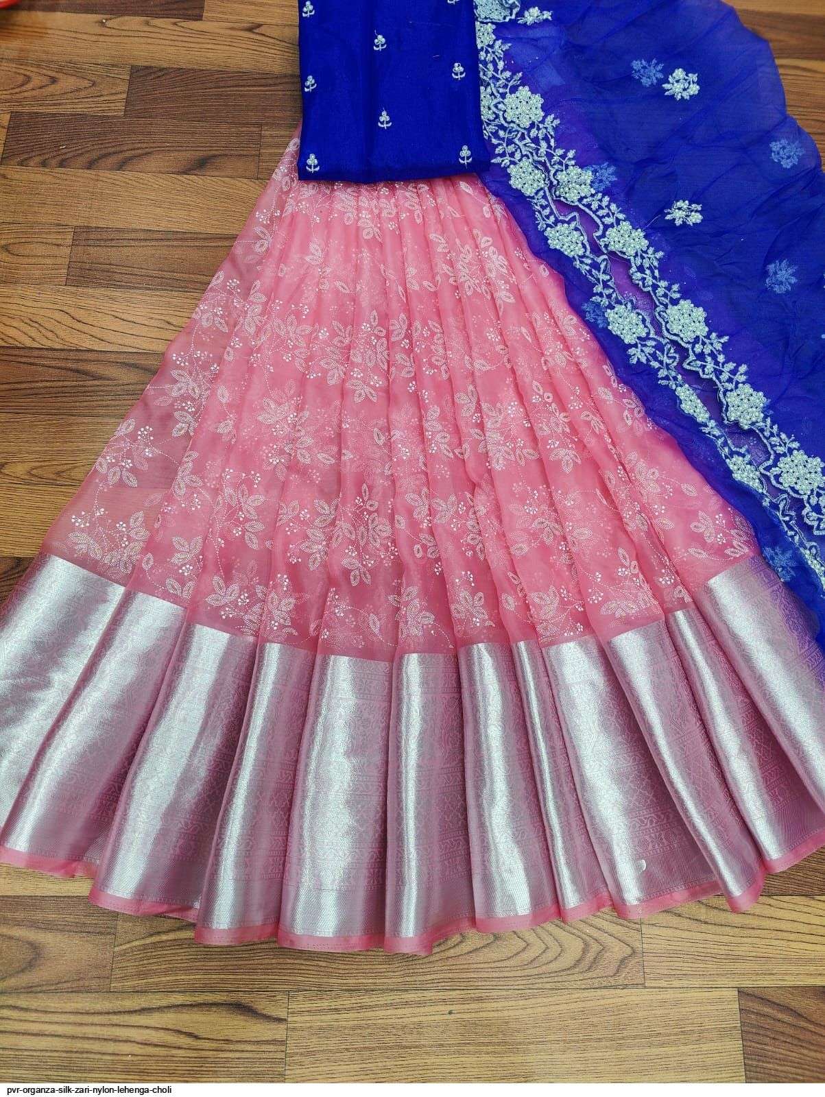 PVR ORGANZA SILK ZARI NYLON LEHENGA CHOLI K Wholesale catalog