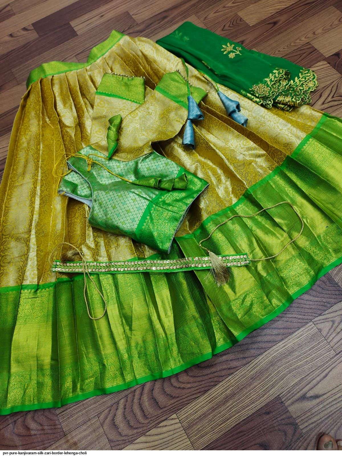 PVR PURE KANJIVARAM SILK ZARI BORDER LEHENGA CHOLI D Wholesale catalog