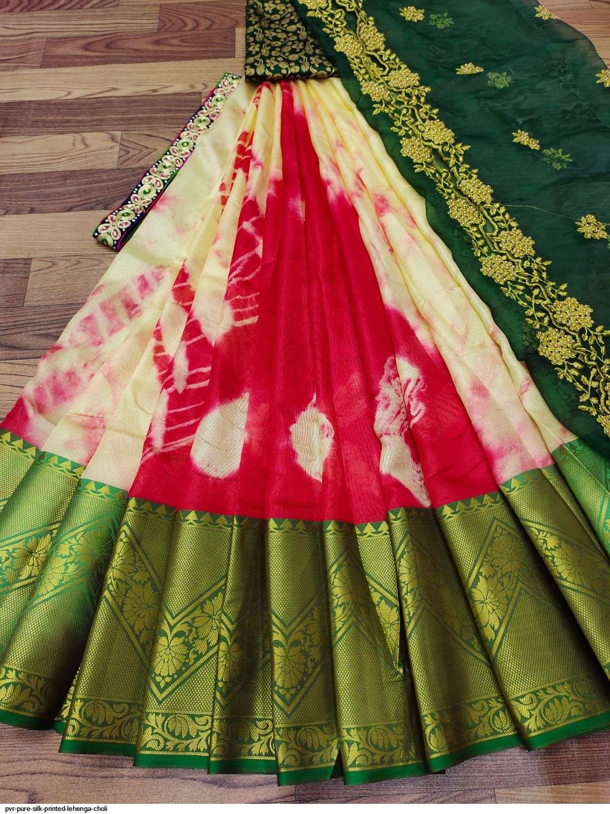 PVR PURE SILK PRINTED LEHENGA CHOLI A Wholesale catalog