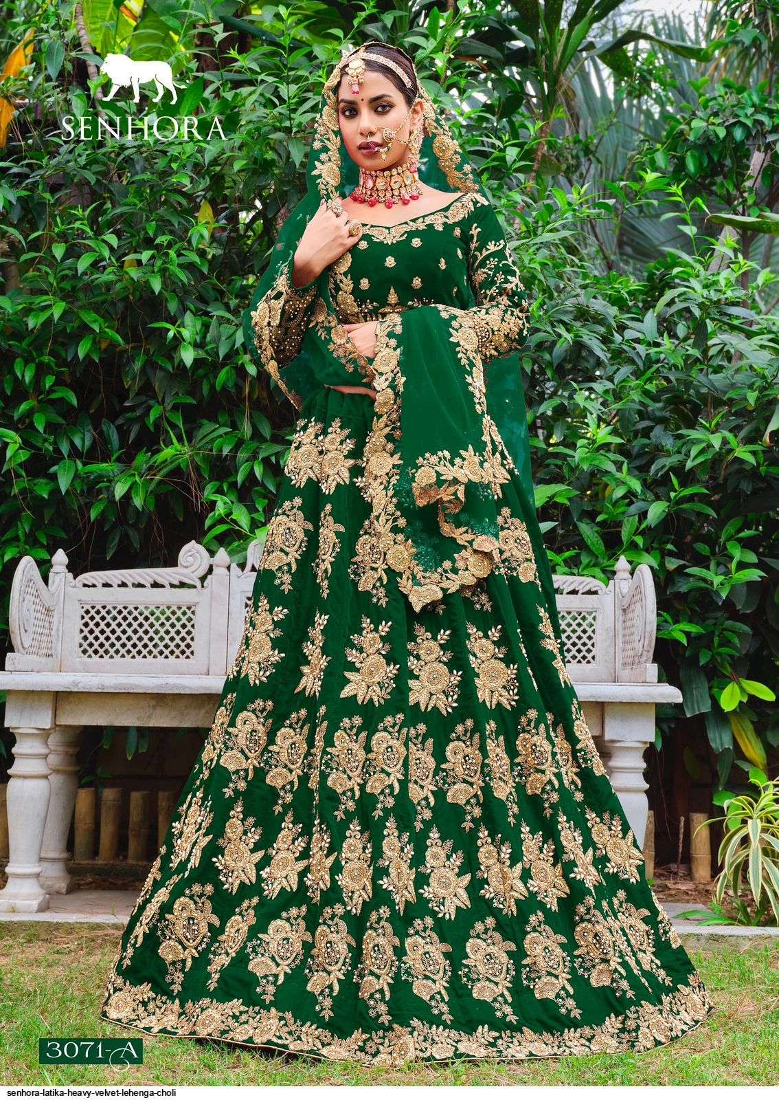 SENHORA LATIKA HEAVY VELVET LEHENGA CHOLI 3071A Wholesale catalog