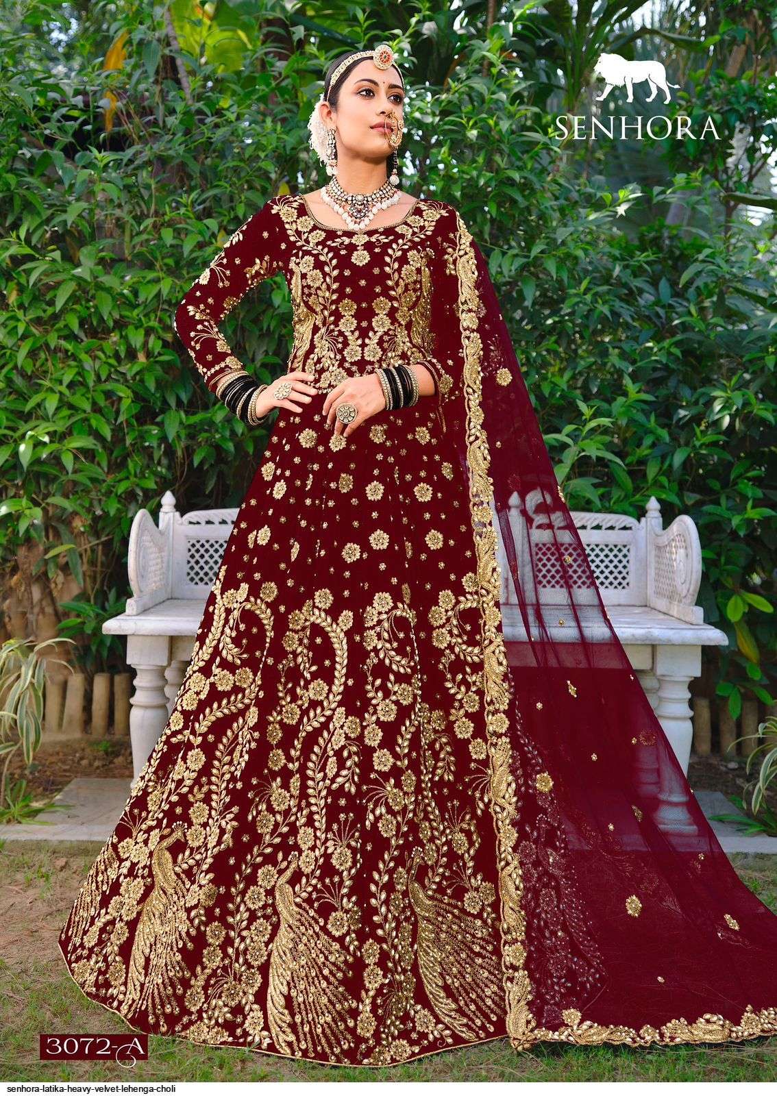 SENHORA LATIKA HEAVY VELVET LEHENGA CHOLI 3072A Wholesale catalog
