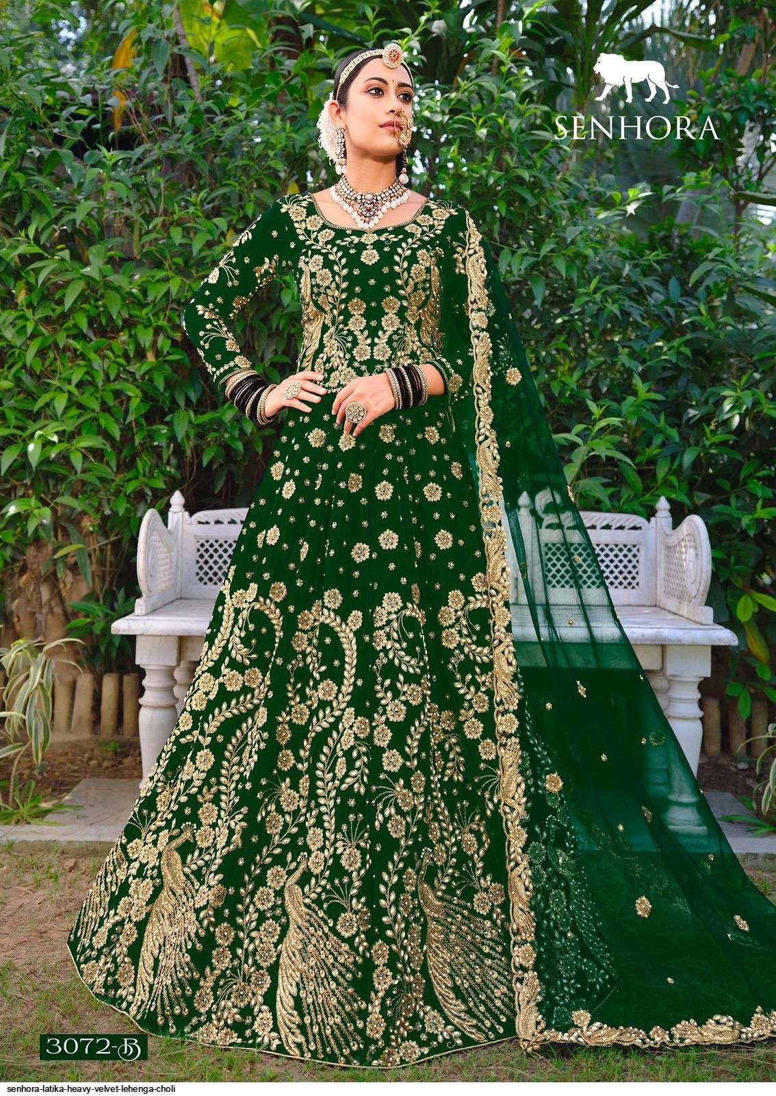 SENHORA LATIKA HEAVY VELVET LEHENGA CHOLI 3072B Wholesale catalog