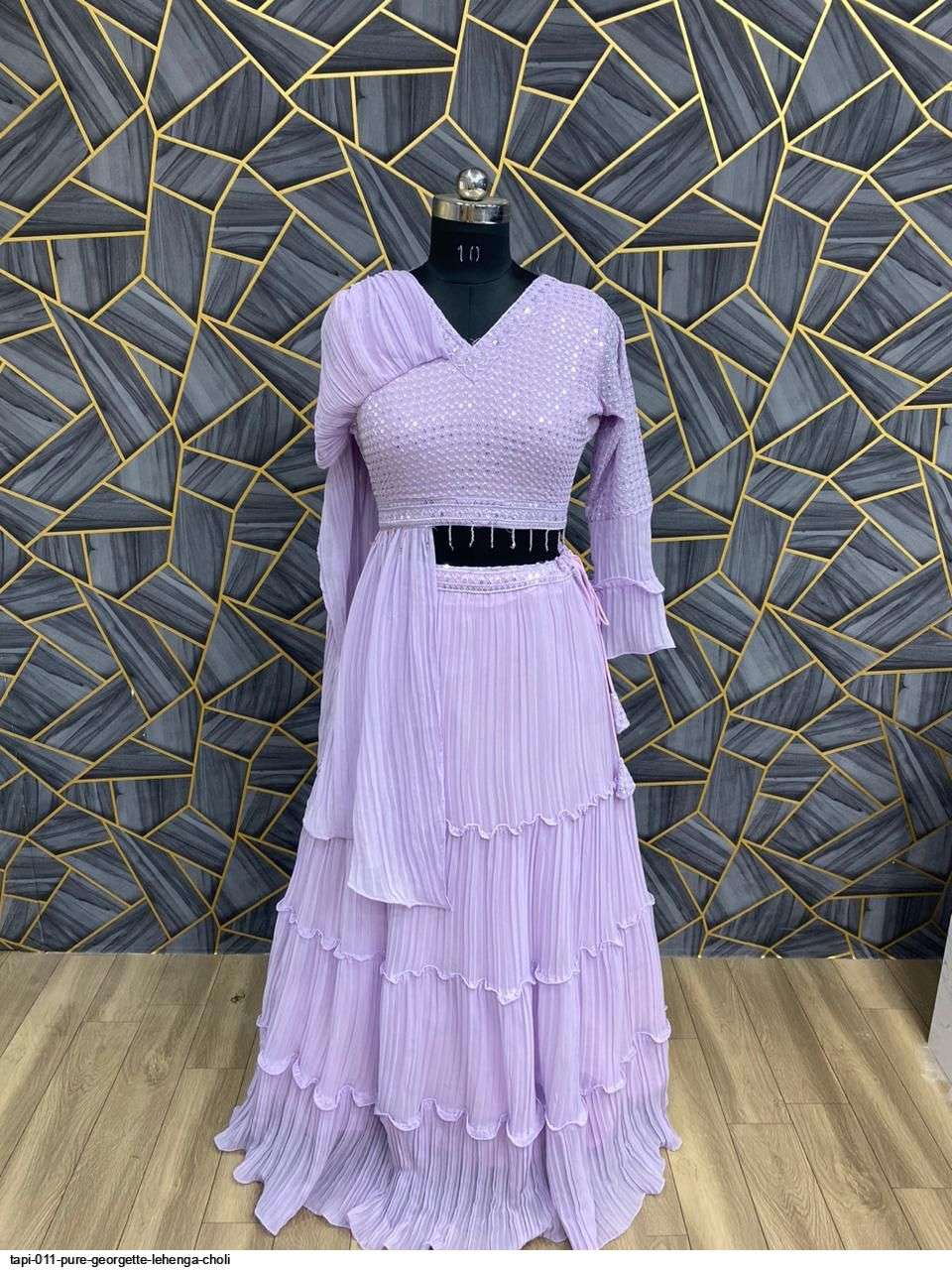 TAPI 011 PURE GEORGETTE LEHENGA CHOLI B Wholesale catalog