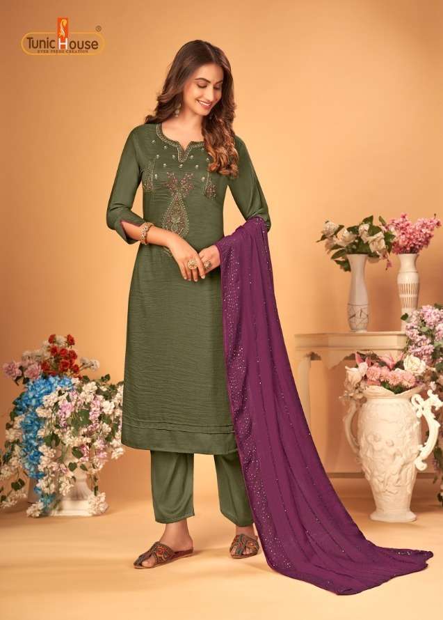 TUNIC HOUSE  SOFT SILK with HAND WORK & EMBROIDERY Kurti Wholesale catalog
