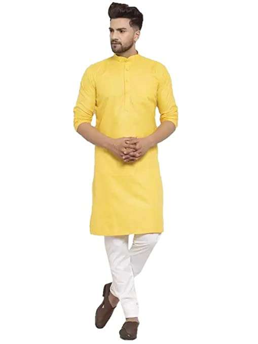Yellow Mens Kurta Wholesale catalog