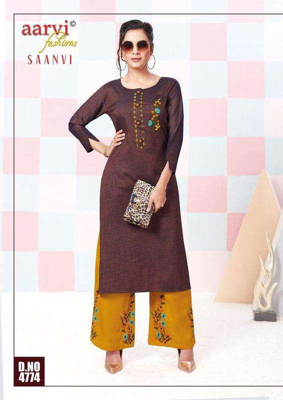 Aarvi Saanvi Vol-1 – Kurti With Plazo Wholesale catalog