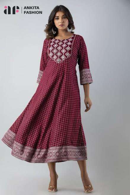 Ankita Fashion Gown Style vol-1 Kurti Wholesale catalog