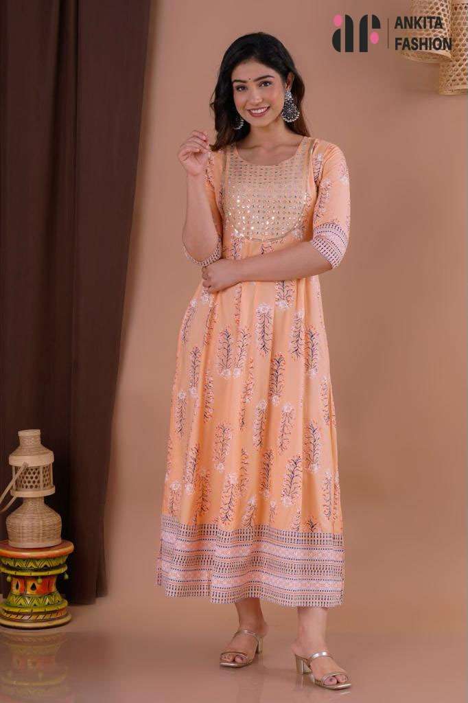 Ankita Fashion Gown Style vol-4 Kurti Wholesale catalog