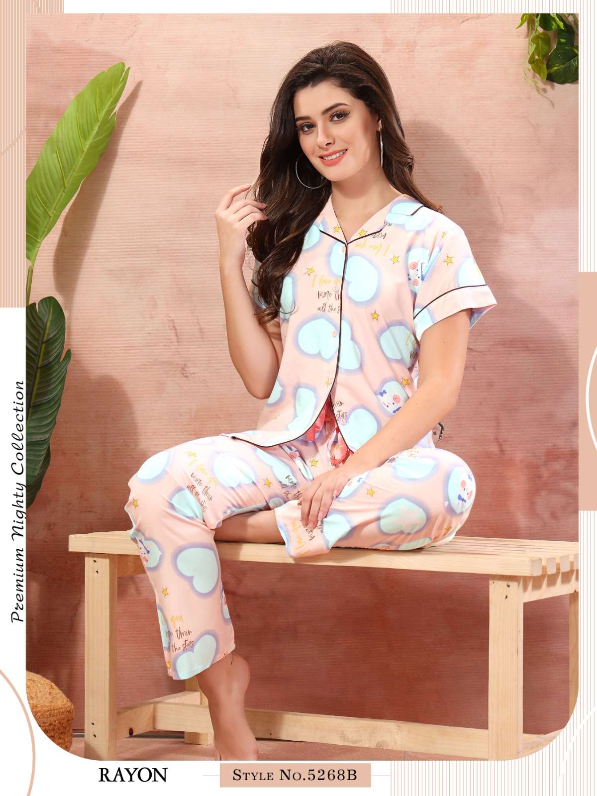 Night Suit Pink Reyon Wholesale catalog