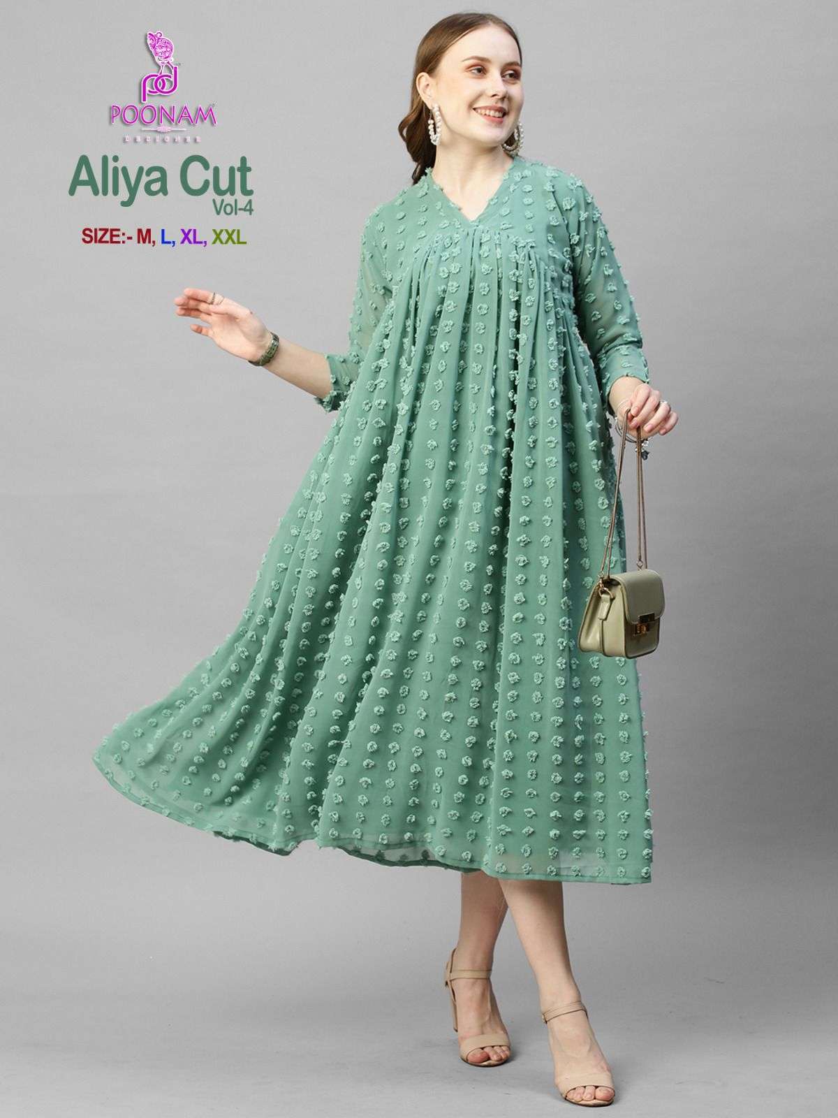POONAM DESIGNER Aliya cut vol-02 Kurti Wholesale catalog 