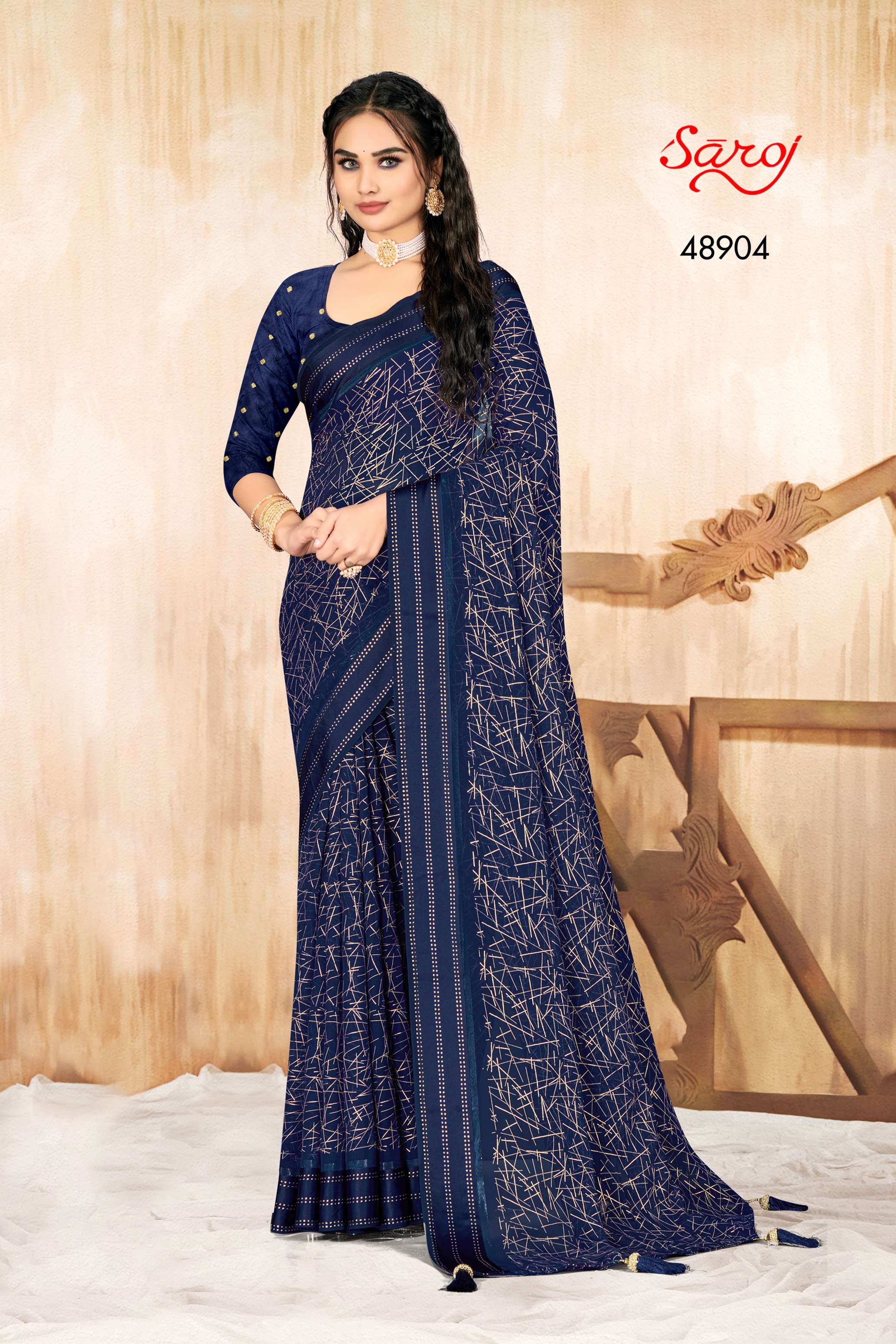 Saroj Moksha Vol-4 Designer Georgette Saree Wholesale catalog