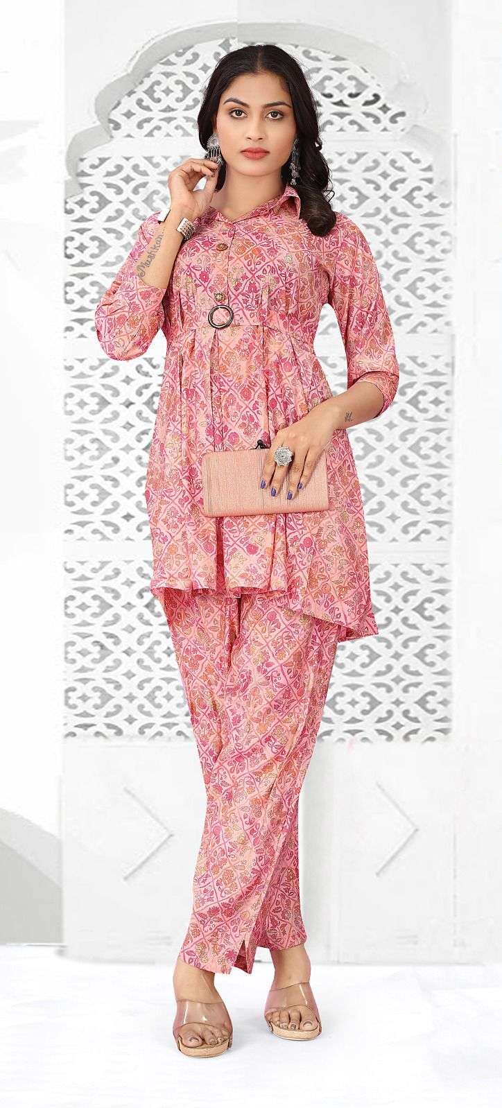 Lace Design Cotton Alif Laila Dhuti for Women