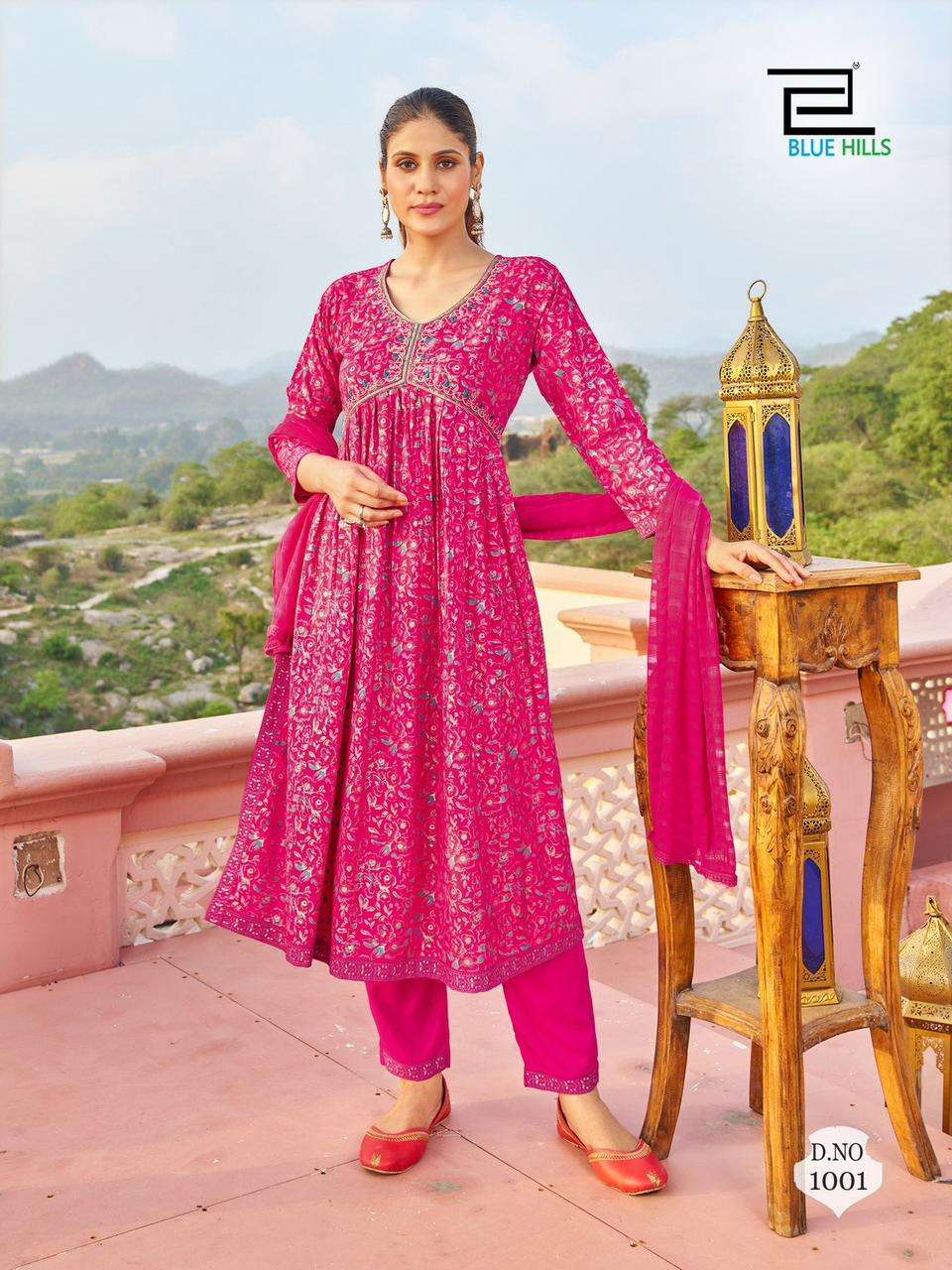 BLUE HILLS Bollywood Tikka Rayon Alia Cut Kurti Wholesale catalog