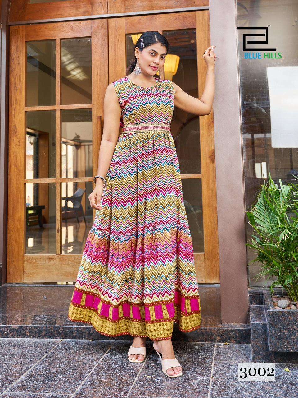 BLUE HILLS Rakhsha Bandhan VOL-3 Long Gown Kurti Wholesale catalog