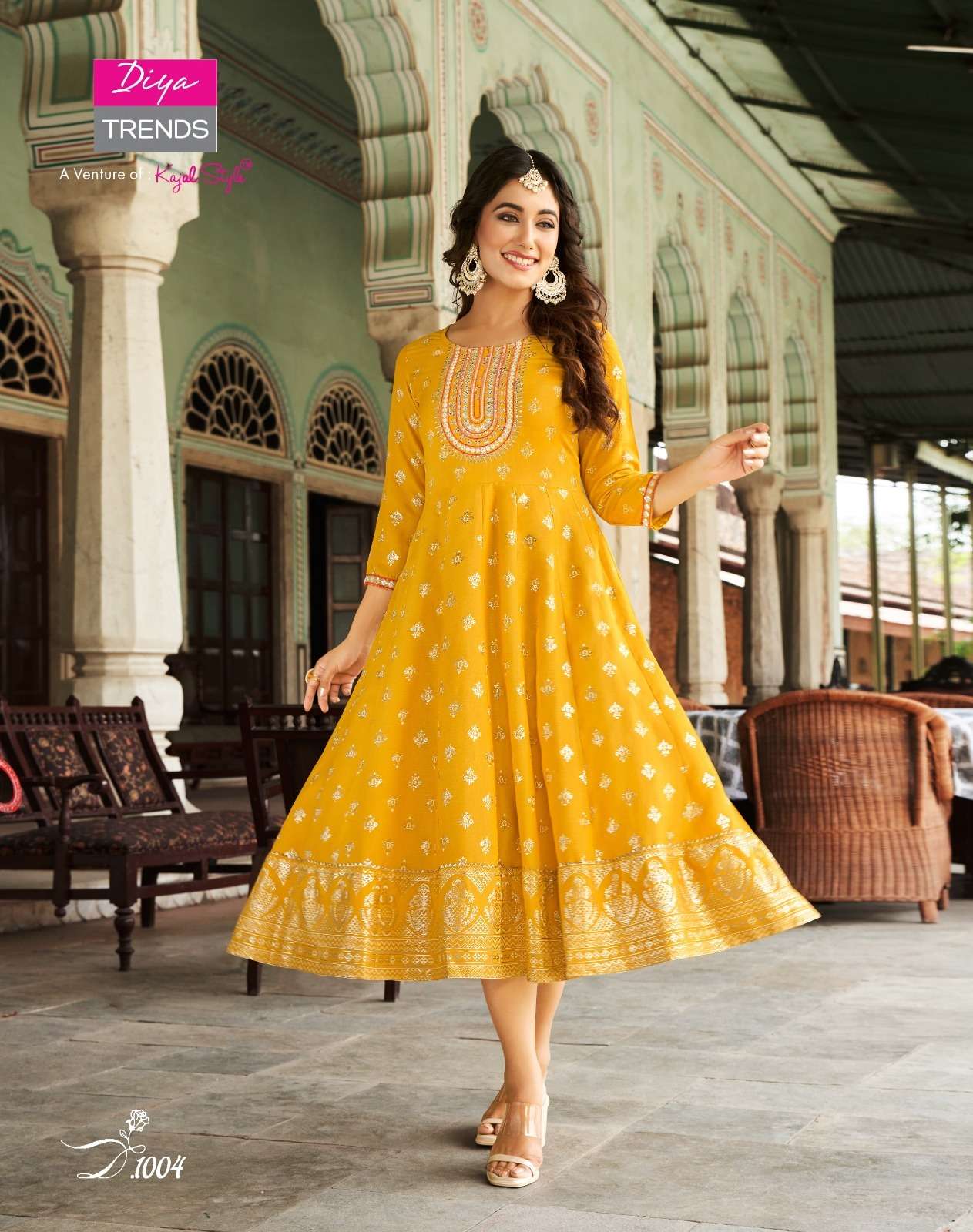 DIYA TRENDS LAKME Vol -1  DESIGNER GOWNS KURTI WHOLESALE CATALOG