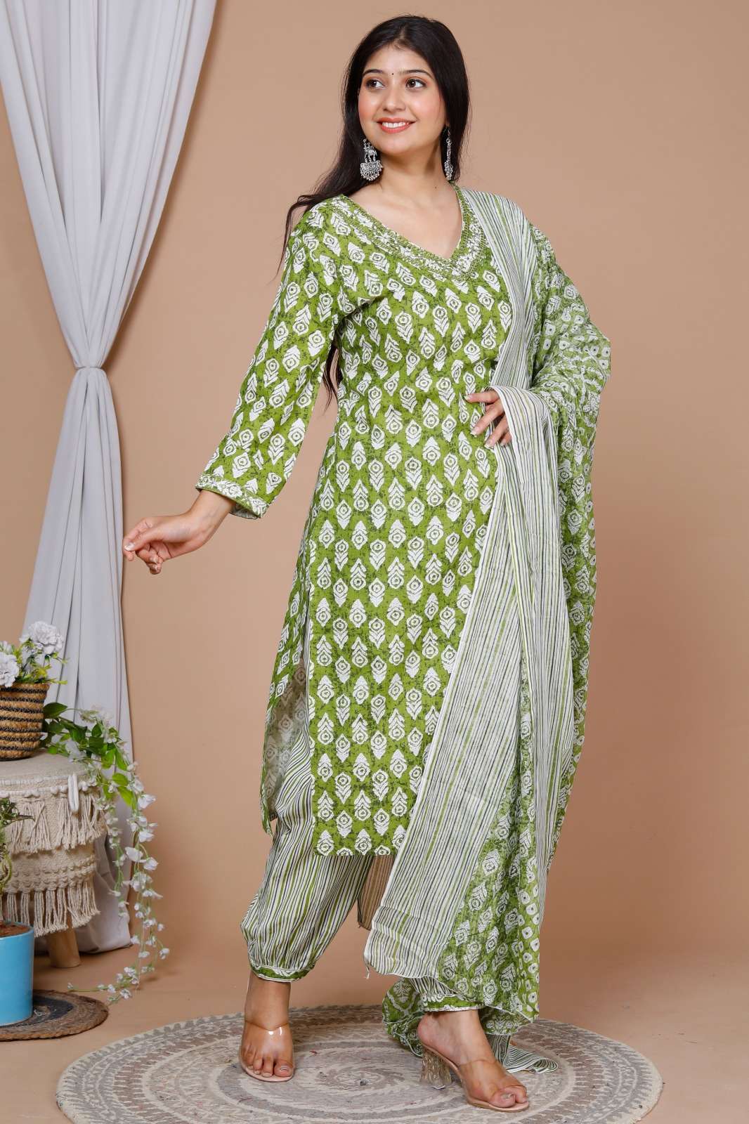 Green vol-4 Cotton Kurti Wholesale catalog