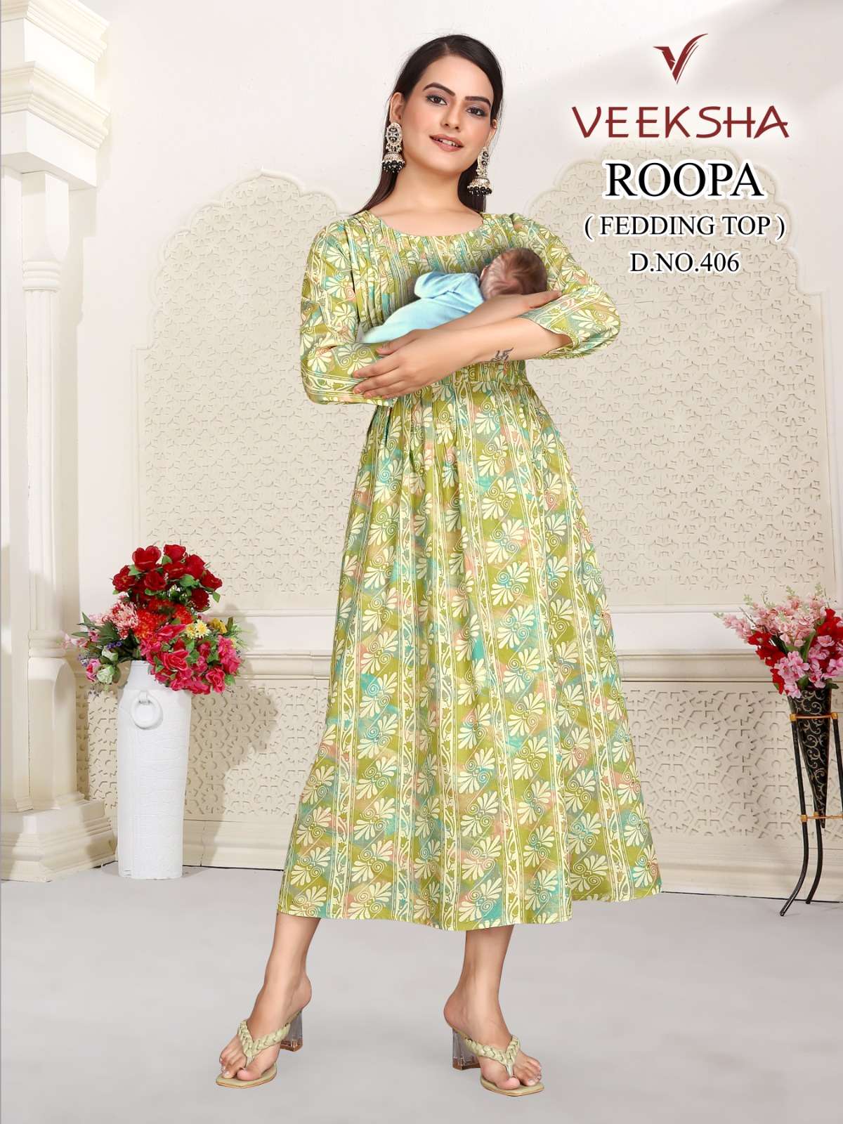ISHA FASHION VEEKSHA D-406 TOP WITH GHERA Kurti Wholesale catalog