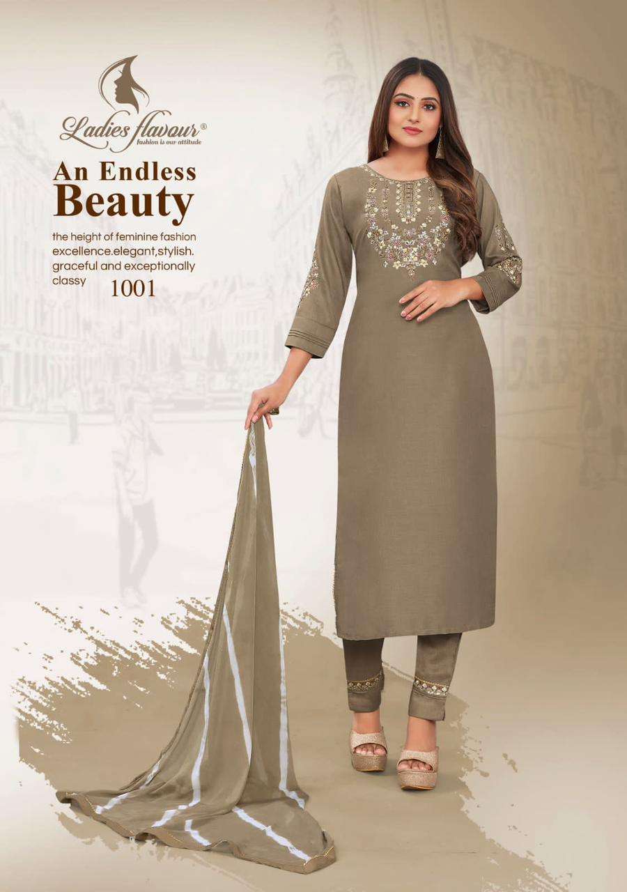 Ladies Flavour Noori Chinon Kurti Wholesale catalog