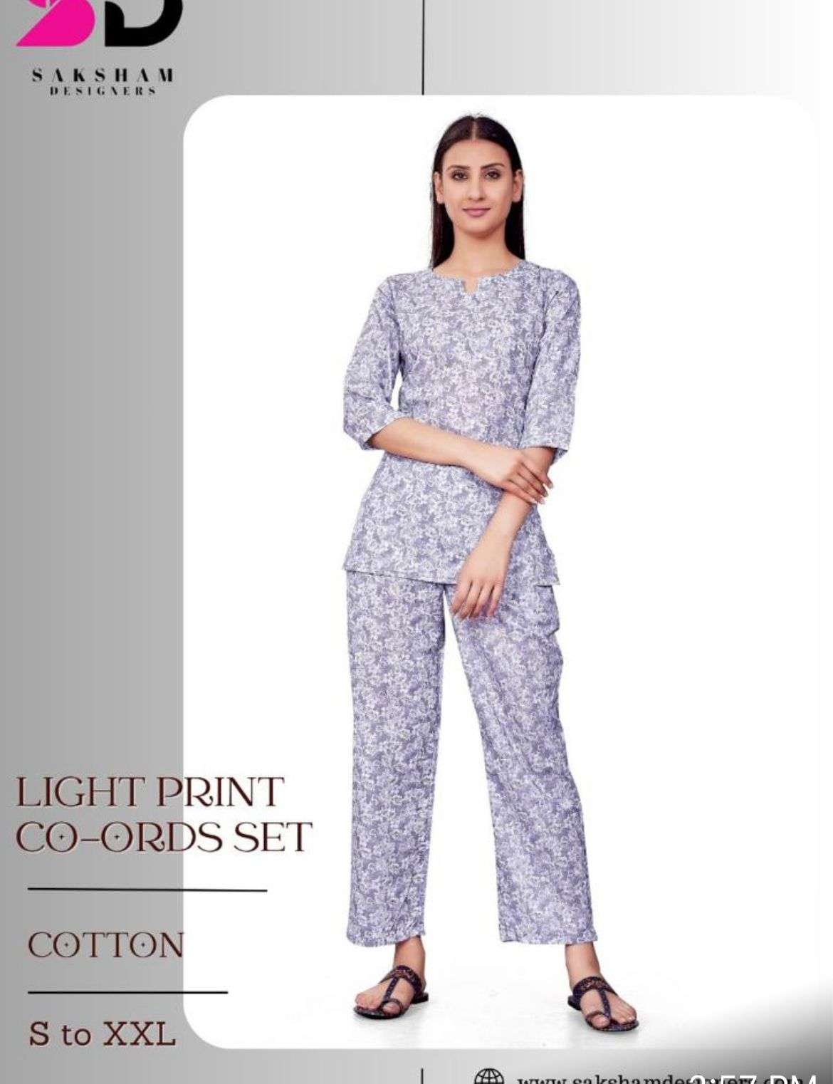 Light print vol - 1 co ord set cotton Wholesale catalog