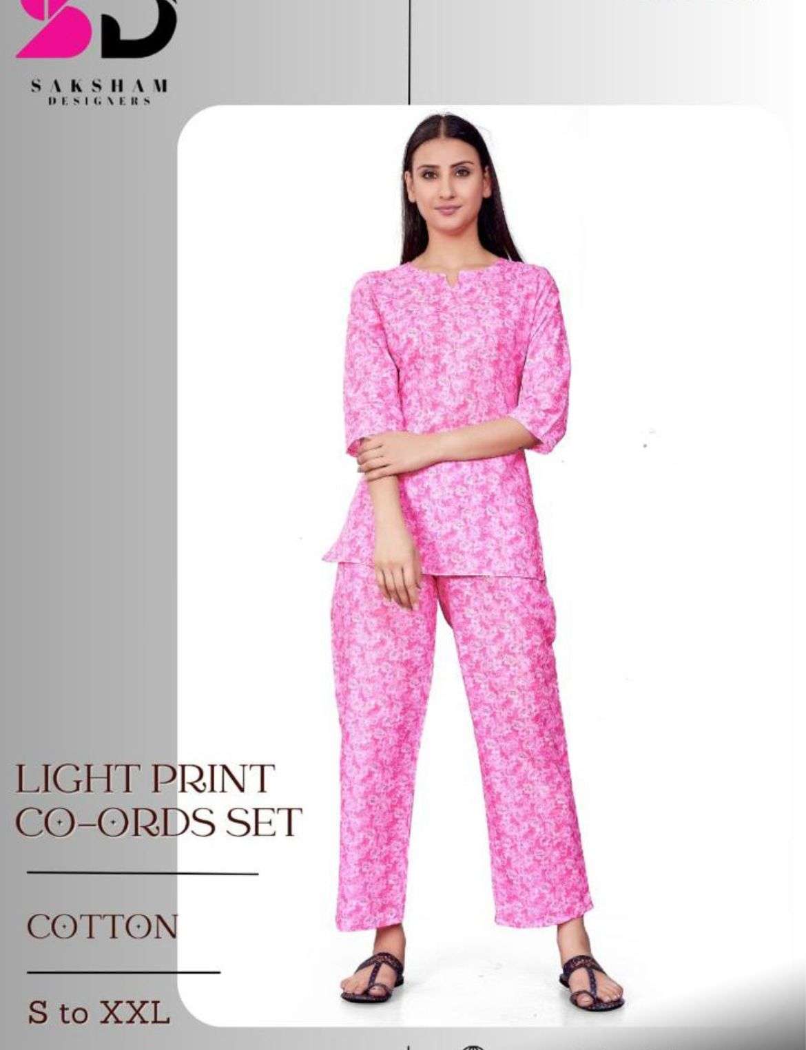 Light print vol - 3 co ord set cotton Wholesale catalog