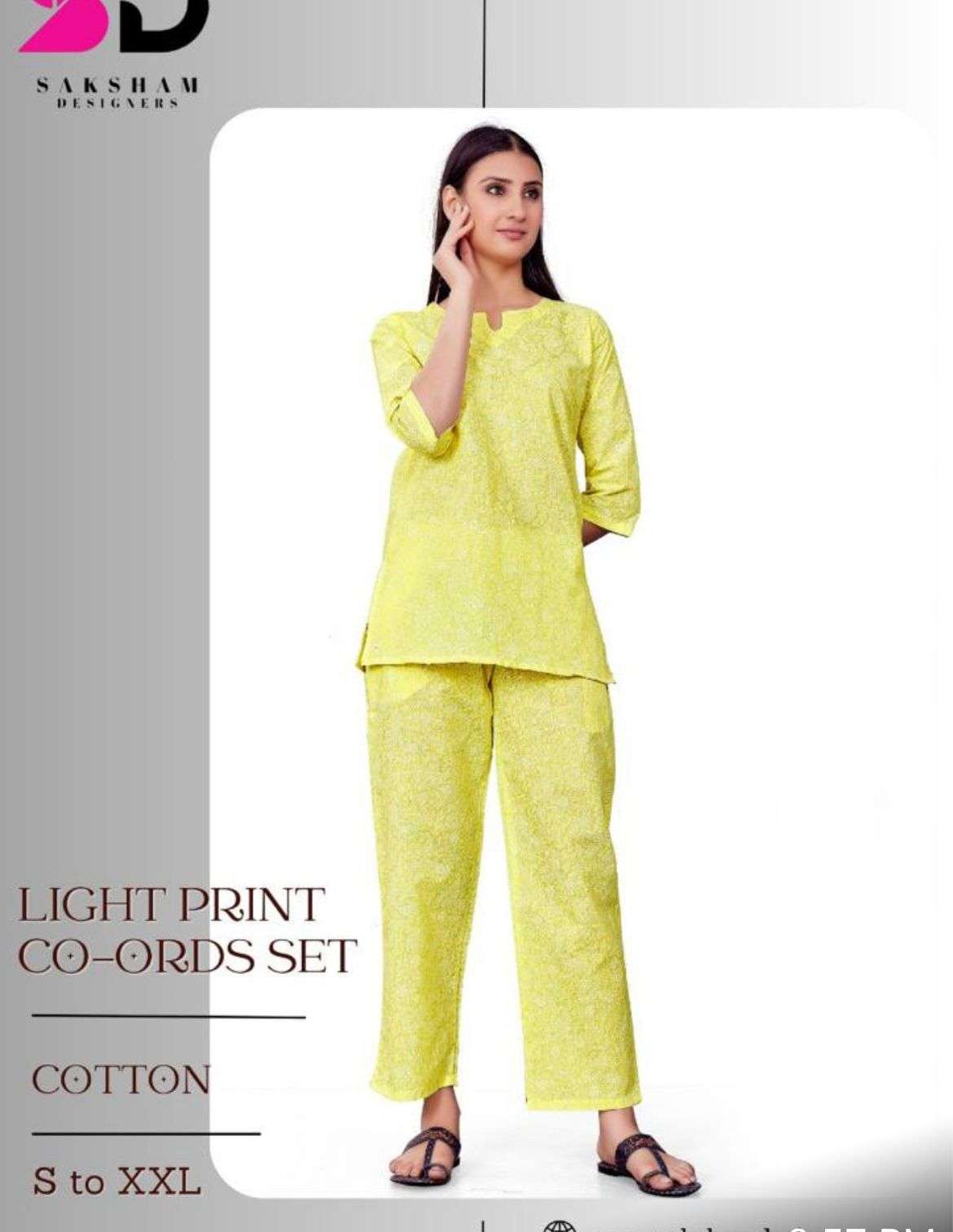 Light print vol - 5 co ord set cotton Wholesale catalog