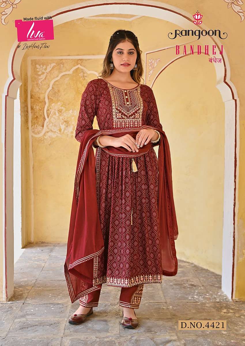 Rangoon BANDHEJ Naira Cut Kurti Wholesale catalog