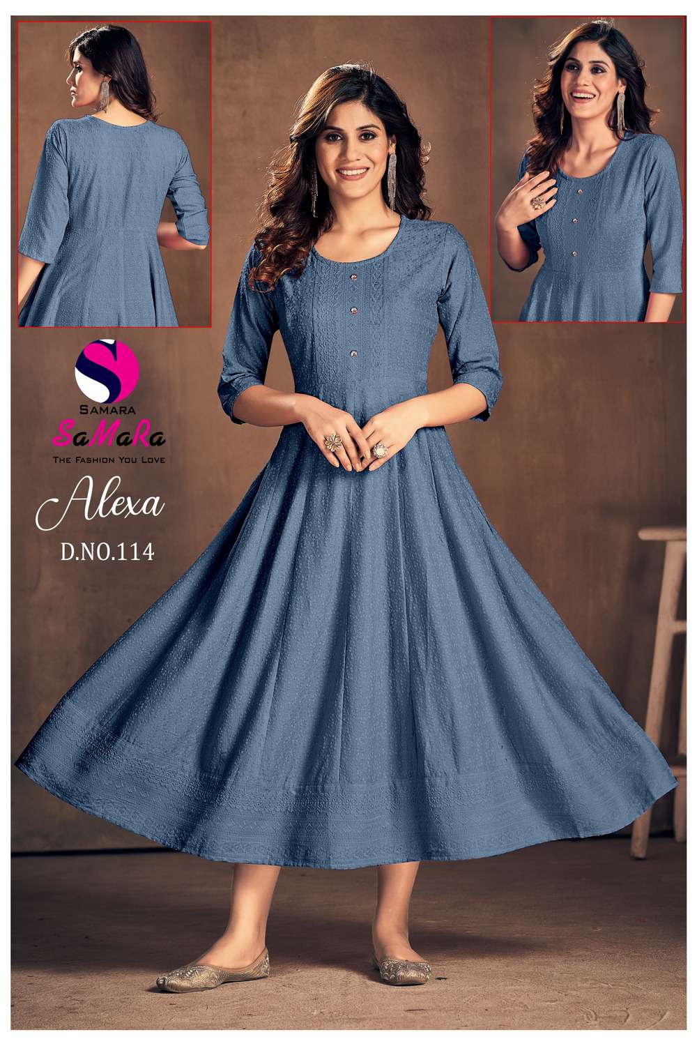 SaMaRa ALEXA vol - 2 Blue Kurti Wholesale catalog