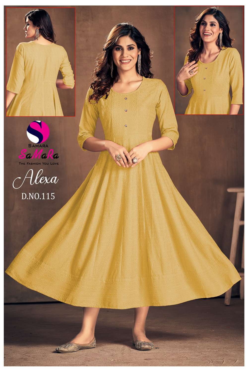 SaMaRa ALEXA vol - 1 Cream Kurti Wholesale catalog
